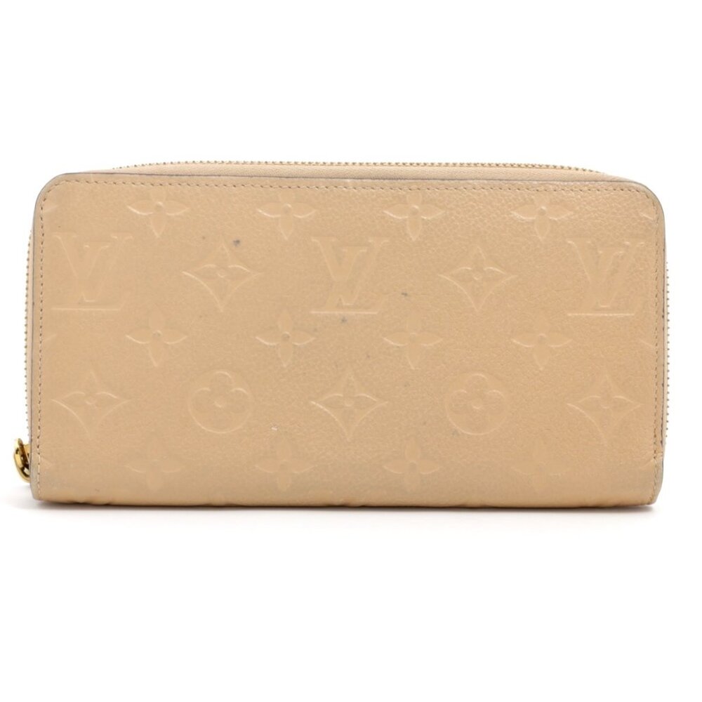 Louis Vuitton Monogram Embossed Empreinte Leather Zippy Wallet in Turtledove